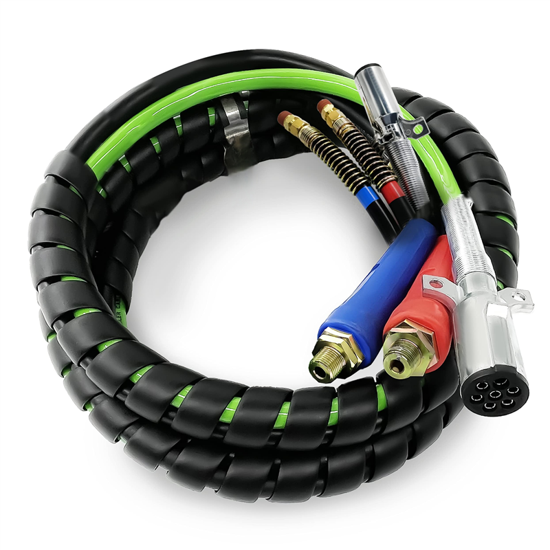 3-in-1 air and electric power line assembly
